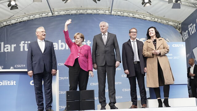 Endspurtkundgebung Angela Merkel in München 
