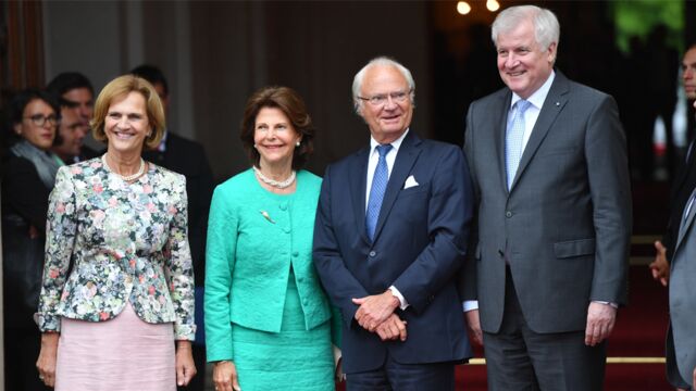 Horst Seehofer und Königin Silvia Horst Seehofer und Königin Silvia