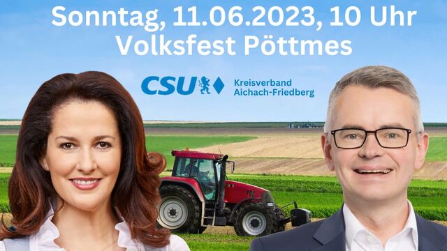 Die Bayerische Staatsministerin für Ernährung, Landwirtschaft und Forsten, Michaela Kaniber, wird am 11. Juni 2023 zum Tag der Landwirtschaft auf das Volksfest in Pöttmes kommen.