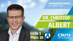 Dr. Christof Albert, Schriftführer Dr. Christof Albert, Schriftführer