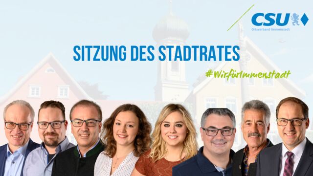 Unsere Stadträte (v.l.n.r.): Siegfried Zengerle, Thomas Schiedrich, Thomas Wurmbäck, Philine Blees, Sarah Haneberg, Dr. Thorsten Nusser, Bernhard Baldauf, Eberhard Fetzer