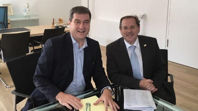 Hans Herold CSU, MdL mit Staatsminister Dr. Markus Söder