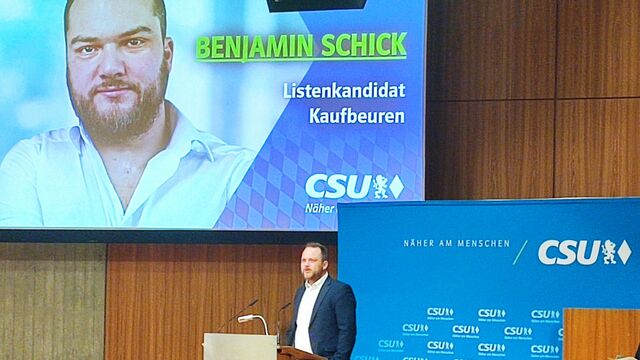 Benjamin Schick bei der Nominierungsversammlung