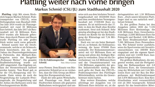 Plattlinger Anzeiger vom 23.01.20 Plattlinger Anzeiger vom 23.01.20