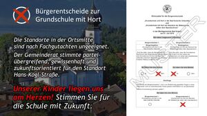 Bürgerentscheide zur Grundschule mit Hort - Ein Herz für unsere Kinder! Für eine Schule mit Zukunft. Bürgerentscheide zur Grundschule mit Hort - Ein Herz für unsere Kinder! Für eine Schule mit Zukunft.
