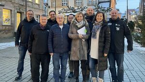 Die Stadtratsfraktion zusammen mit dem Ortsvorsitzenden