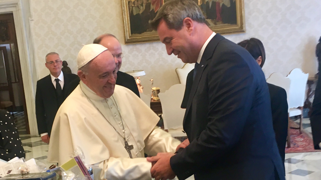 Papst Franziskus und Markus Söder