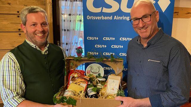 Bernhard Dusch und Landrat Bernhard Kern
