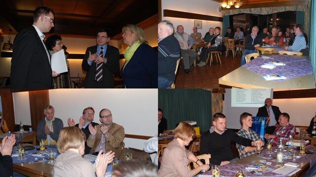 Fotocollage Wahlkampfversammlung Feuerthal