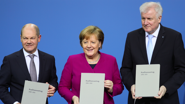 Olaf Scholz, Angela Merkel und Horst Seehofer