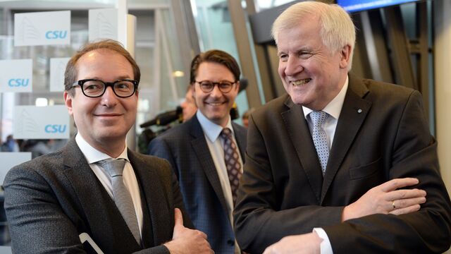 Alexander Dobrindt, Andreas Scheuer und Horst Seehofer Sondierungsgespräche