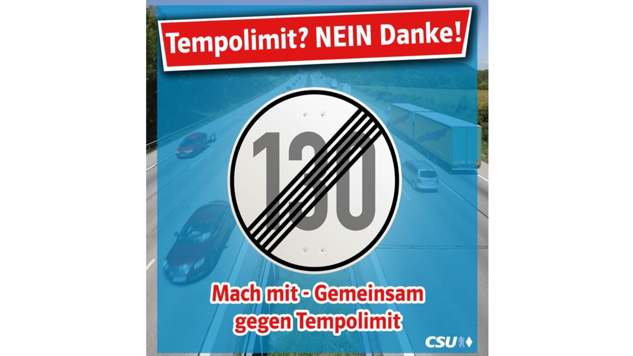 Tempolimit? NEIN Danke!